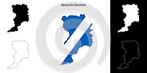 Speyside Glenlivet outline map