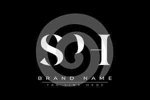 SPH abstract letter logo design