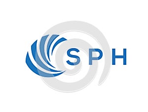 SPH letter logo design on white background. SPH creative circle letter logo concept.