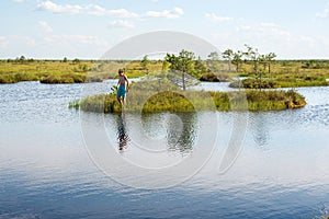 Sphagnum bog Yelnya in Belarus