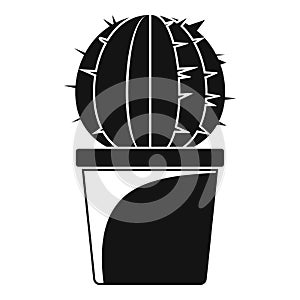 Sphera cactus pot icon, simple style photo