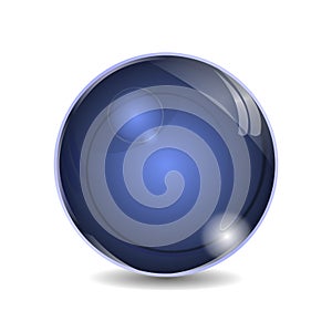 Sphere of Blue glass 3d