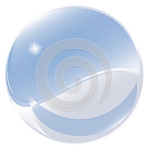 Sphere of Blue glass 3d