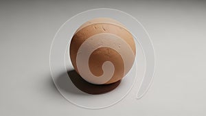 Sphere casts a soft shadow to the left indicating a light source