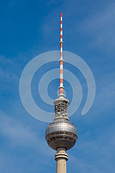 The sphere on the Fernsehturm TV tower in Berlin