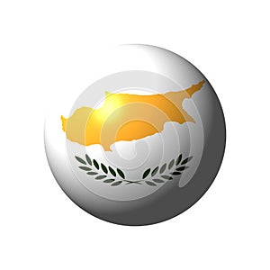 Sphere with flag of Cyprus