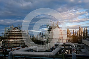 Sphere gas storage is during maintenance