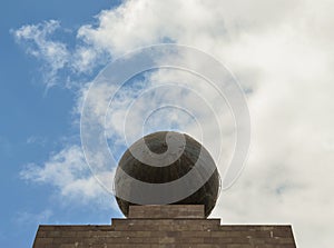 sphere, globe, monument Mitad del mundo, ecuador line photo