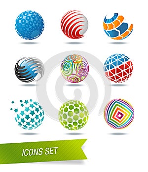 Sphere icon set