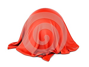 Sphere object covered with red cloth