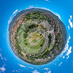 The sphere panorama Little planet Terni, Umbria, Italy