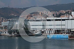 The sphere of Renzo Piano at the port of Genoa photo