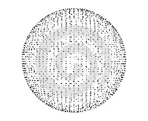 Sphere shape with network connection dots for technology