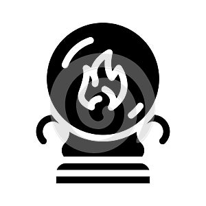 sphere for spiritism glyph icon vector illustration