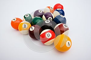 Spheres for game in billiards photo