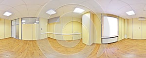 Spherical 360 degrees panorama projection, panorama in interior empty room in modern flat apartments.