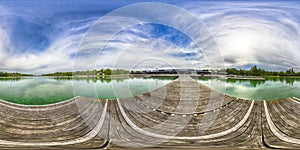 A Spherical 360 degrees seamless panorama view in equirectangular projection, panorama of natural landscape in Germany. VR content