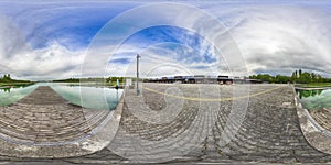 A Spherical 360 degrees seamless panorama view in equirectangular projection, panorama of natural landscape in Germany. VR content