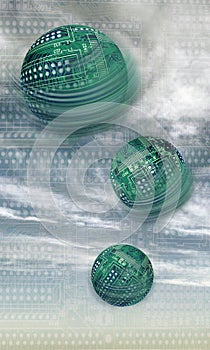 Spherical circuit boards