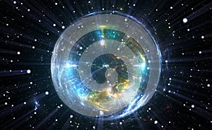 Spherical energetic quantum bubble