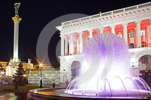 Spherical fountain in Kiev