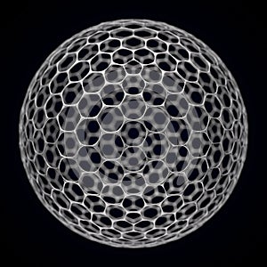 Spherical graphene structure