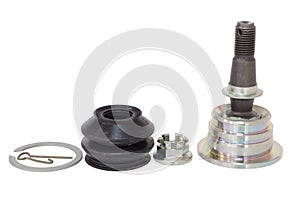 Spherical joint isolated on the white background