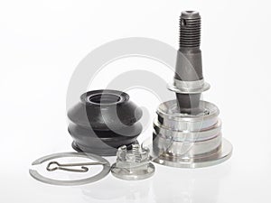 Spherical joint isolated on the white background