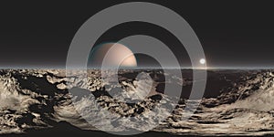 Spherical landscape panorama alien landscape, HDRI