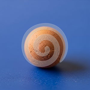 A rough textured surface sits on a blue background. Its surface