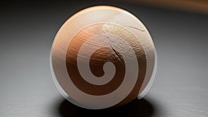 A smooth dark background it casts a subtle shadow emphasizing its