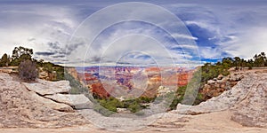 Spherical panorama of 360 degrees Grand Canyon photo