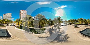 360 spherical photo Miami Beach South Pointe Park colorful scene