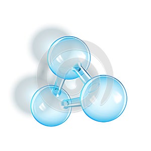 Spherical Rod Molecule Scientific Model Vector