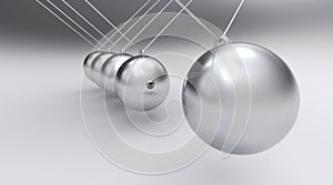 Spherical silver pendulum
