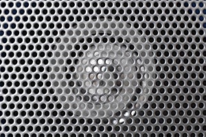 Spherical silver speaker grille