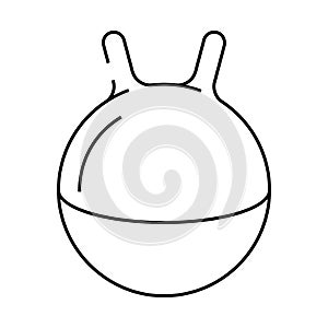 spherical tool for jumping dancer training tool line icon vector illustration