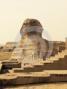 Sphinx and Giza pyramids, Egypt