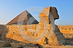 Sphinx and the great pyramids,Cairo