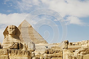 Sphinx & Khafre Pyramid - Egypt
