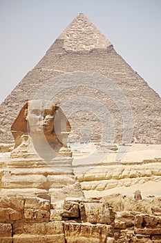 The Sphinx & Khafre's Pyramid in Egypt