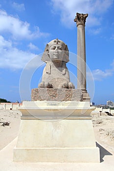 Sphinx and Pompey`s pillar