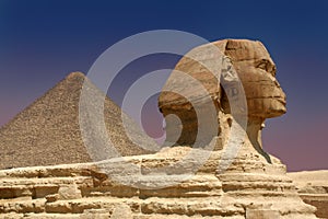 Sphinx and Pyramid