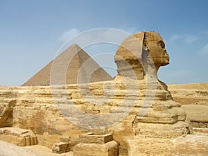 Sphinx and Pyramid