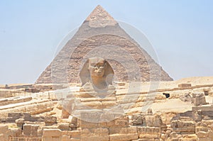 The Sphinx and Pyramid in Egypt