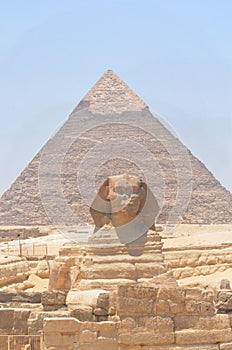 The Sphinx and Pyramid in Egypt