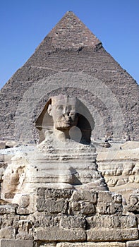 Sphinx and Pyramid. Egypt