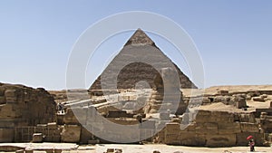 Sphinx and pyramid in Egypt