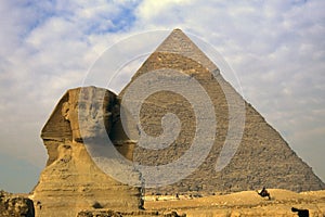 Sphinx, Pyramid and Egyptian m