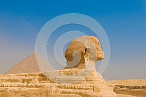 Sphinx and pyramids at Giza, Cairo